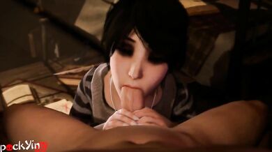 Alice Liddell Gives a Sensual Blowjob as She Devours a Pack of Pocky Biscuits