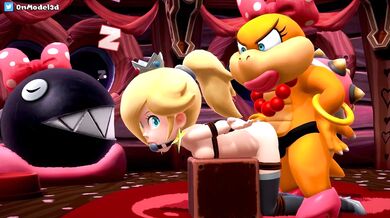 Using Rosalinas Magic Staff, Princess Peachs Bodyguard Summons a Giant Erect Penis and Begins to Fuck Herself With It in this Hentai Porn Video