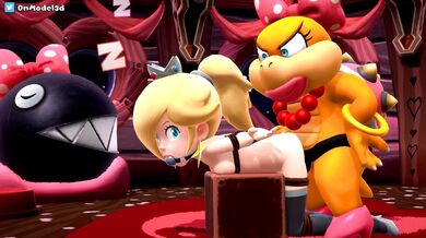 Using Rosalinas Magic Staff, Princess Peachs Bodyguard Summons a Giant Erect Penis and Begins to Fuck Herself With It in this Hentai Porn Video