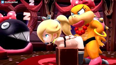 Using Rosalinas Magic Staff, Princess Peachs Bodyguard Summons a Giant Erect Penis and Begins to Fuck Herself With It in this Hentai Porn Video