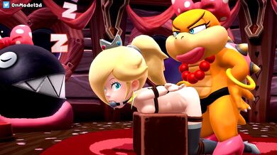 Using Rosalinas Magic Staff, Princess Peachs Bodyguard Summons a Giant Erect Penis and Begins to Fuck Herself With It in this Hentai Porn Video