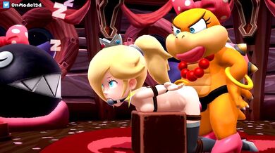 Using Rosalinas Magic Staff, Princess Peachs Bodyguard Summons a Giant Erect Penis and Begins to Fuck Herself With It in this Hentai Porn Video