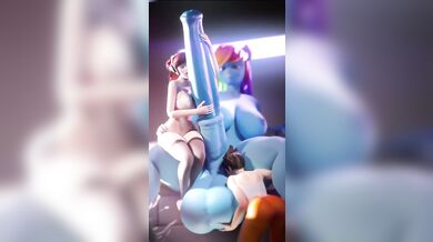 Overwatch Heroes Get Double Pleasure From Jumbo Sized Manhood[Scarggy]