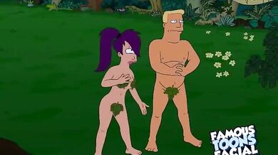 Leela got fucked in the forest by Zapp, and then received a famous Facial from Toons