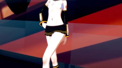 Rin Kagamine gets intimate with her dance partner, as they engage in a sensual dance routine