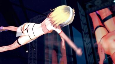 Rin Kagamine gets intimate with her dance partner, as they engage in a sensual dance routine