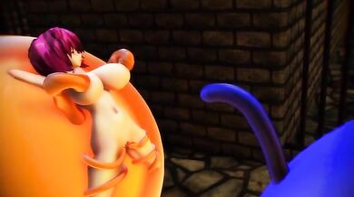 Furry, Big-titted Slut Gets Filled with Slimy Toy Cum in Horny 1111th Porn Video