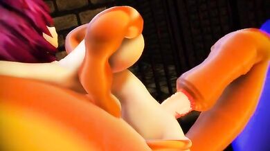 Furry, Big-titted Slut Gets Filled with Slimy Toy Cum in Horny 1111th Porn Video