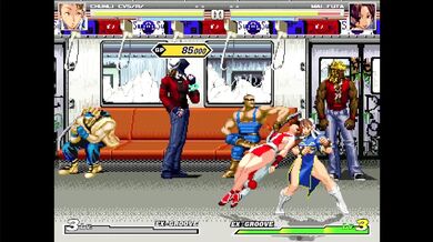 Busty futa Ms Shiranui takes on female Chun-Li and her massive cock