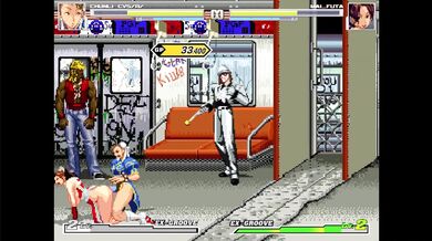 Busty futa Ms Shiranui takes on female Chun-Li and her massive cock