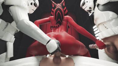 Watch Ahsoka get gangbanged by a group of horny Sith Lords in this hot hentai porn video!