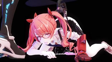 Watch as the electric currents of Teslas technology ignite a passionate and intense impact on three lovely ladies in Honkai Impact 3 AKT!