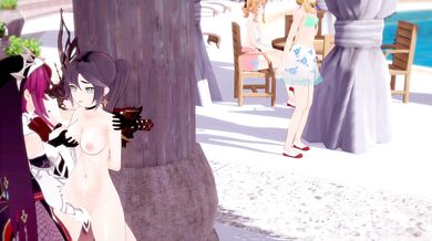 Sexy Babes on the Beach - Yuri Domination