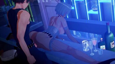 Watch this hot couple enjoy some intense BDSM action in the bar!