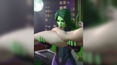 The Incredible She-Hulk Dabbling in Hentai Porn