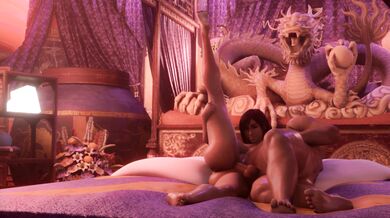 This is a porn scene featuring a young girl who has been corrupted by the internet, with the camera zooming in on her tainted heart