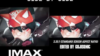 Overwatch - KIRIKO GETS BLACKED IN THE STREETS | IMAX 70mm vs Standard Screen Comparison