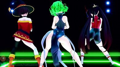 Megumin and Hu Tao get caught masturbating to Gigi Dagostinos Bla Bla Bla