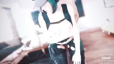 A Rainbow Bass Slut, with a 6 PMV