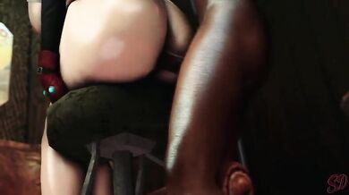 Tifa got fucked hard by a big black cock - Something different