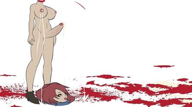 Watch as a male futa is brutally decapitated with chalk in this hardcore hentai porn!