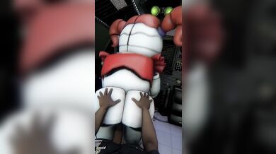 One-Eyed Baby Takes a Ride on the Circus Train from Behind