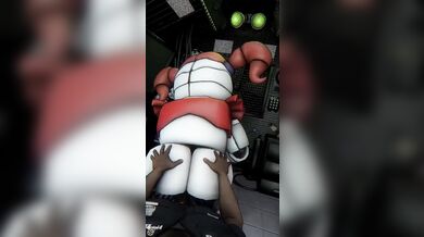 One-Eyed Baby Takes a Ride on the Circus Train from Behind