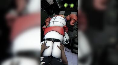 One-Eyed Baby Takes a Ride on the Circus Train from Behind