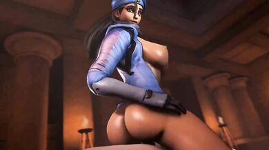 Watch Overwatch as Ana Amari gets hot and steamy with Arhoangel in this intense and passionate love scene!