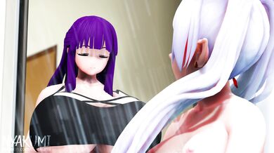 Watch as a frozen beauty is warmed beyond the showers caress in this stunning 4k hentai video