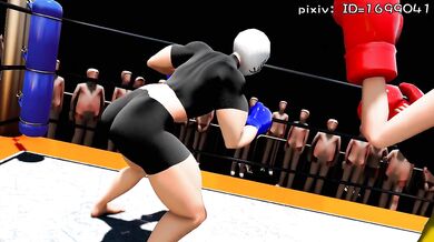 Watch these sexy girls get down and dirty in the ring while boxing each other!