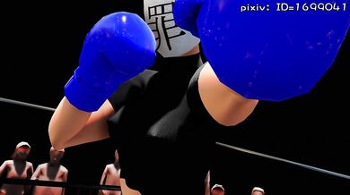 Watch these sexy girls get down and dirty in the ring while boxing each other!