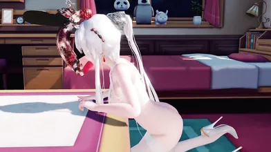 Fed up with her husbands tardiness, Haku takes matters into her own hands by having sex with an insect