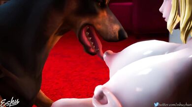 Elins Big Dog Dong: A Threesome with a Giant Hound