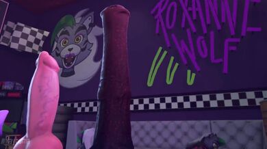 Roxane Wolf takes a huge dildo and rides it like a champ, satisfying her desires with Rayhuma!