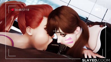 Sexycom, Brigitte and Dva take on the biggest cocks in the virtual world!