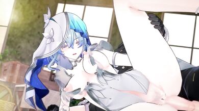 Undoing buttons and removing clothing, The Shorekeeper strips down to a soundtrack