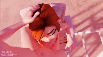 Wendy takes a dip in the pool, but she never expected to get caught by BlenderKnight!