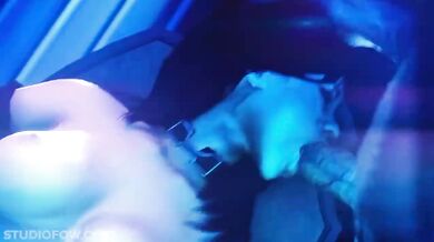 Miranda Lawson, a sexy Space Station officer, is for*ced to have sex with multiple men in this hardcore porn video by Studiofow