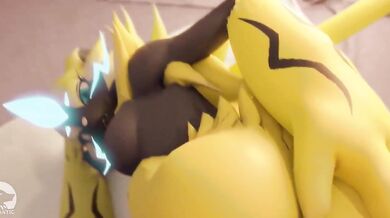 Watch Zeraora ride her Furry boyfriends dog style while exploring their romance in a POV perspective