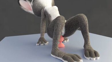 Moms Anal Playtime with a Fluffy Vibrator