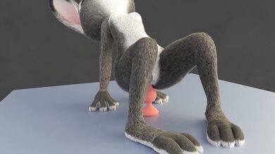 Moms Anal Playtime with a Fluffy Vibrator