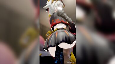 Burning up with desire, he can hardly hold still as she guides him through his hip flexor training routine!