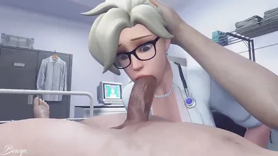 Giving BJs is a piece of cake for her! Dr Jenny takes a peek at the patients dick and discovers its ready to be examined