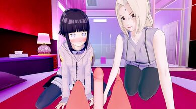 Sexual Tension Builds Up as Hinata Hyuga Gets Intimate with Lady Tsunade in This Hot and Steamy Hentai Scene!