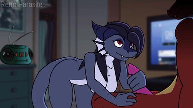 The Hunt for the Red Scrotum: Myrtle gets ravaged by Big Blue Durg, a Retro Parasite with Spikeshi appendages