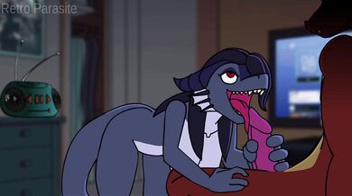 The Hunt for the Red Scrotum: Myrtle gets ravaged by Big Blue Durg, a Retro Parasite with Spikeshi appendages