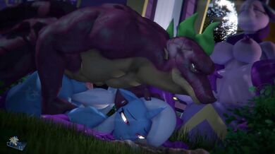 Spike Gets F*cked Hard By Rough Trixie, As Hooves Art Porn Unfolds