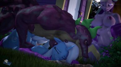 Spike Gets F*cked Hard By Rough Trixie, As Hooves Art Porn Unfolds