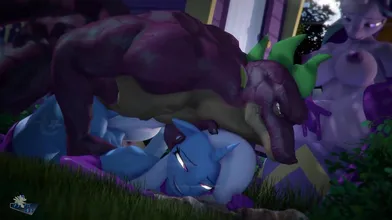 Spike Gets F*cked Hard By Rough Trixie, As Hooves Art Porn Unfolds
